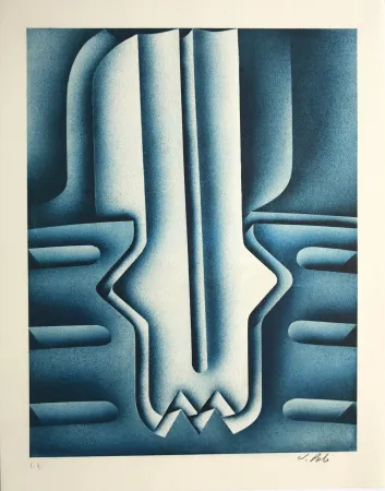 Lithograph Poli - Forage en mer