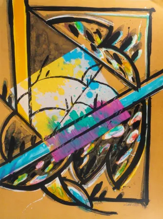 Lithograph Poli - Les Perruches