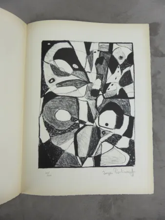 Lithograph Poliakoff - Composition (1946)