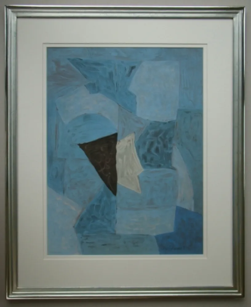 Lithograph Poliakoff - Composition bleue