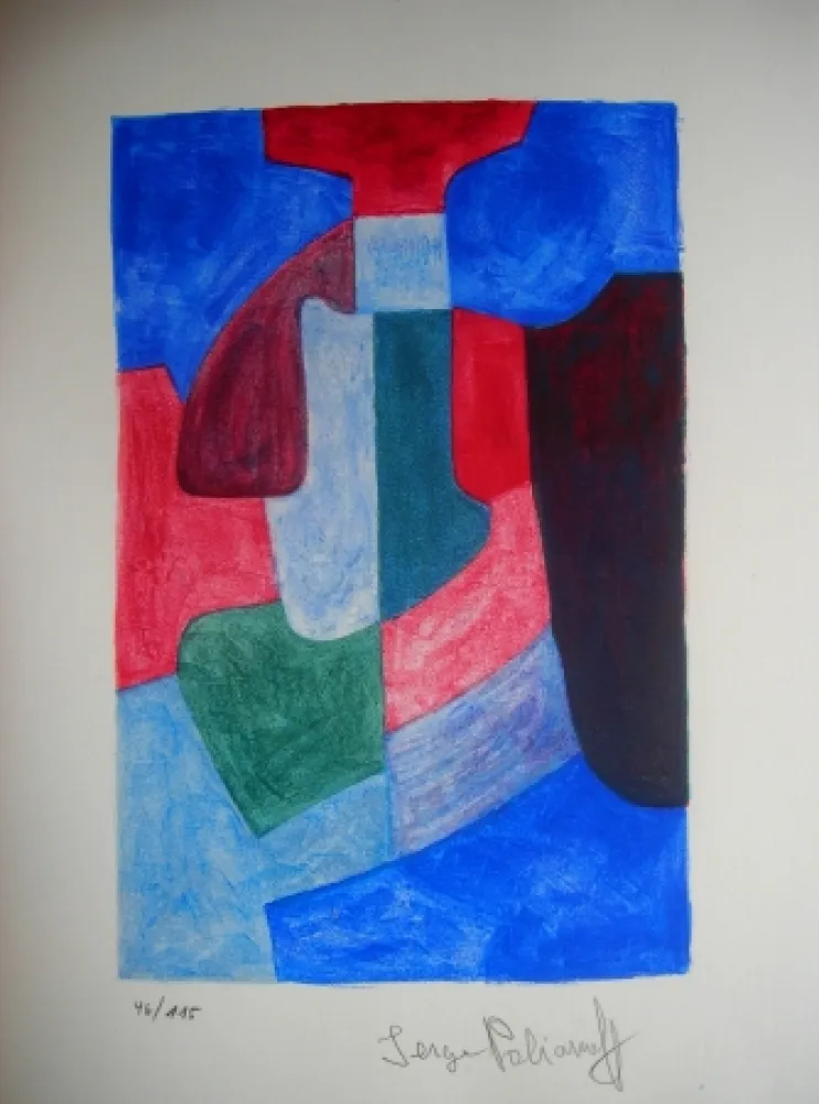 Lithograph Poliakoff - Jean Cassou: vingt-deux poèms