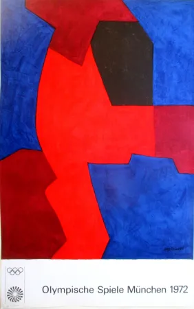 Lithograph Poliakoff - OL 1972, original colourlithograph