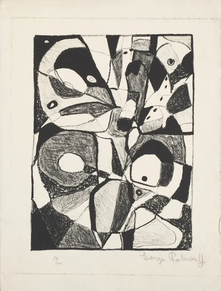 Lithograph Poliakoff - Untitled, from 