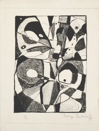 Lithograph Poliakoff - Untitled, from 