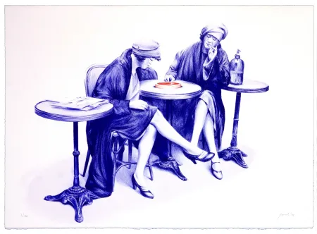 Lithograph Pomet - Ménages à trois