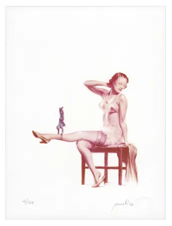 Lithograph Pomet - Rodéo