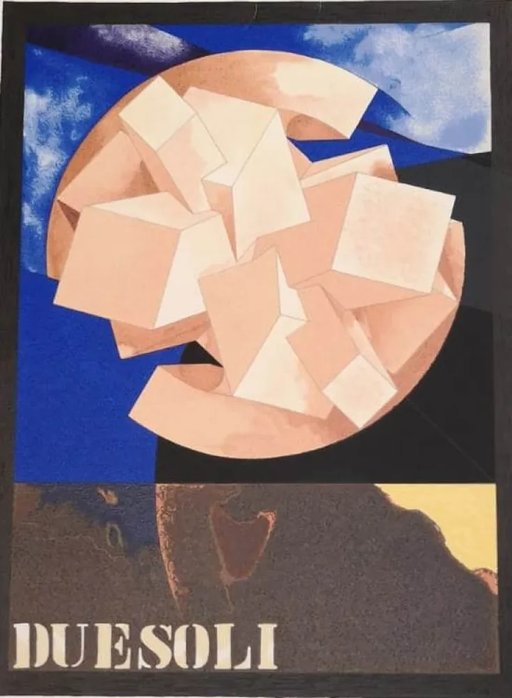 Lithograph Pomodoro - DUE SOLI