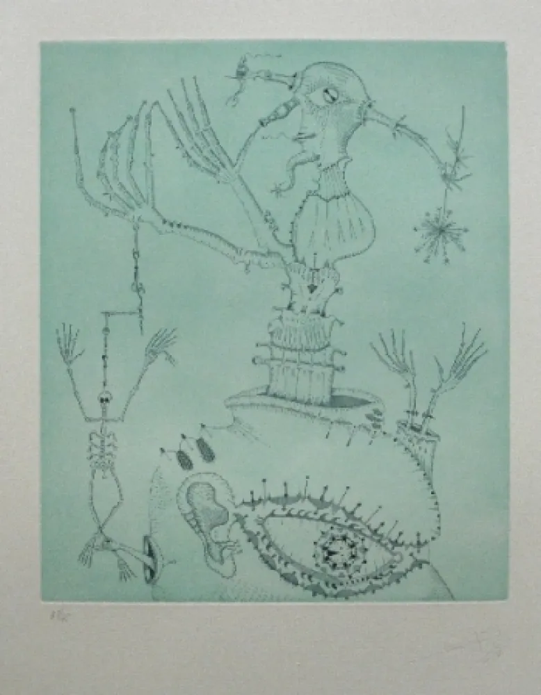 Etching And Aquatint Ponç - Hommage à Bruhegel