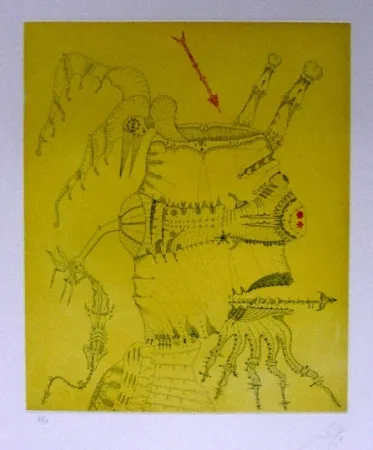 Etching And Aquatint Ponç - Hommage à Durer