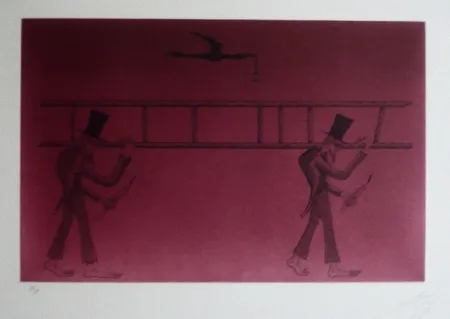 Etching And Aquatint Ponç - Nocturne