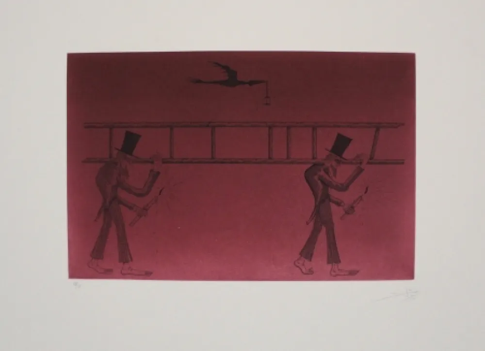 Etching And Aquatint Ponç - Nocturno