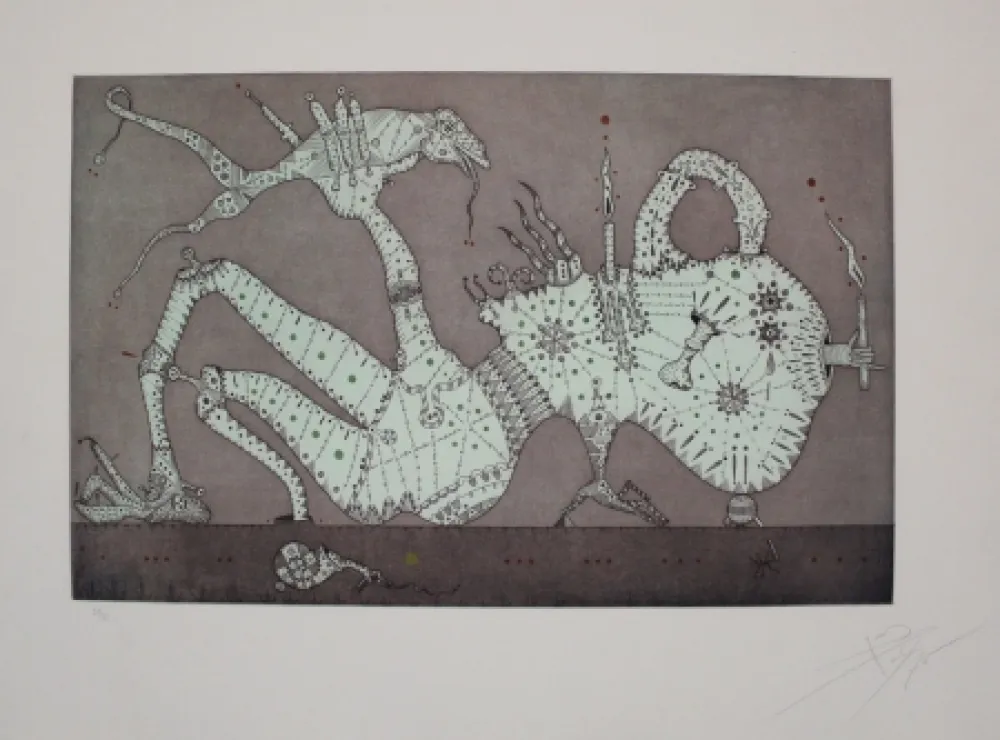 Etching And Aquatint Ponç - Onanista