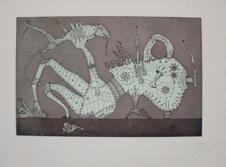 Etching And Aquatint Ponç - Onanista