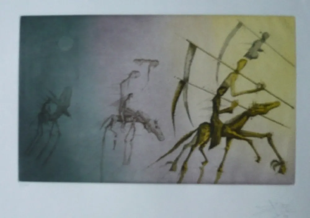 Etching And Aquatint Ponç - Quichotte 1