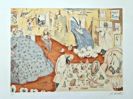 Lithograph Possenti - Stanza del marinaio