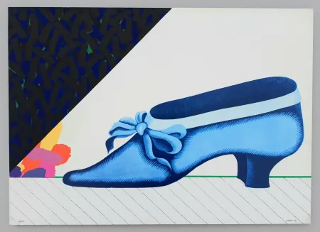 Screenprint Pozzati - Due passi en plen air