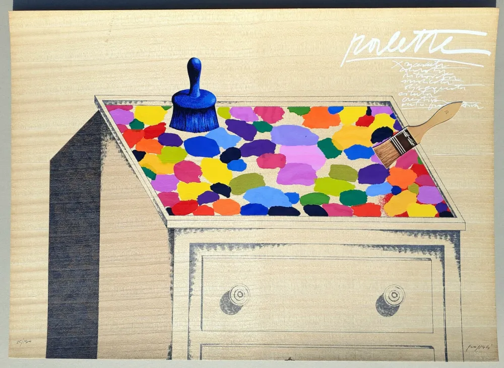 Screenprint Pozzati - Palette