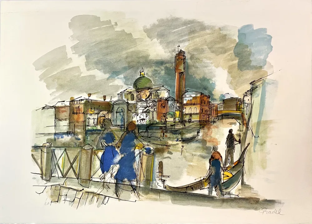 Lithograph Pradel - Venise