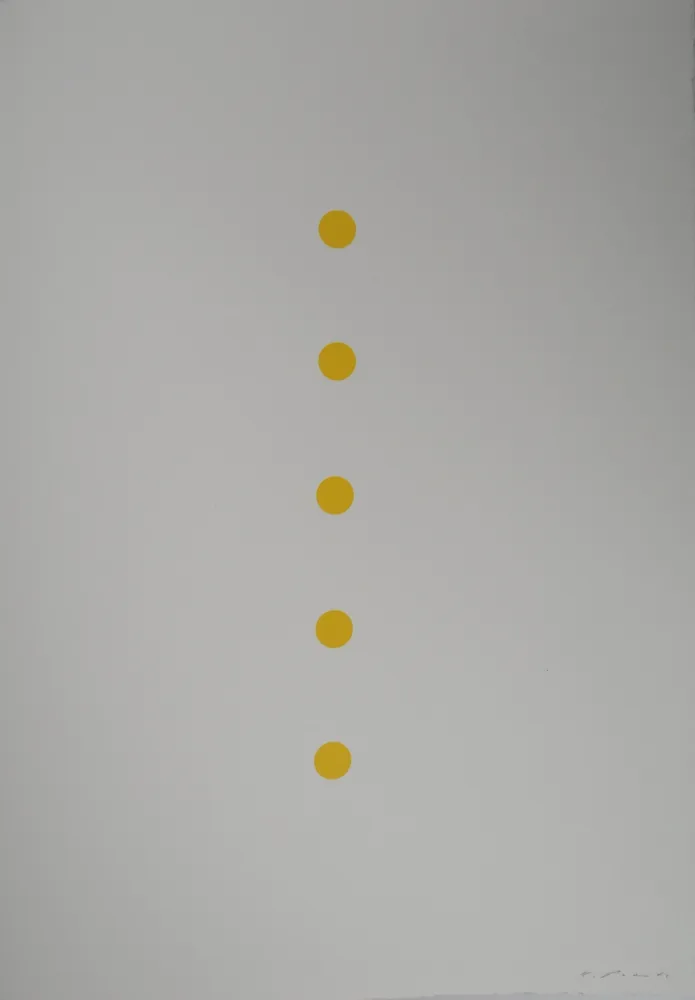 Lithograph Prantl - Alignement Jaune 