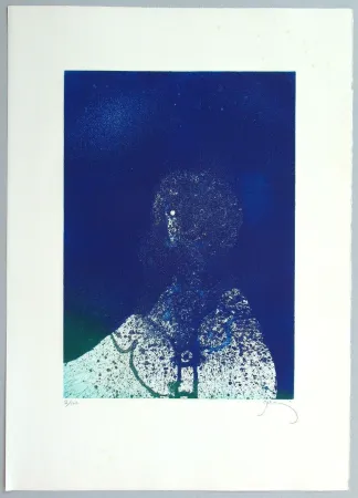 Lithograph Prassinos - Hommage a Fellini