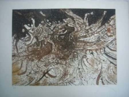 Etching And Aquatint Prassinos - La vague