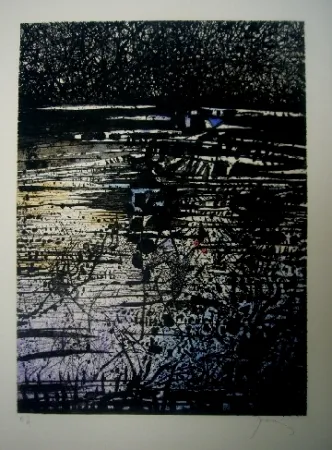 Etching And Aquatint Prassinos - L'étang