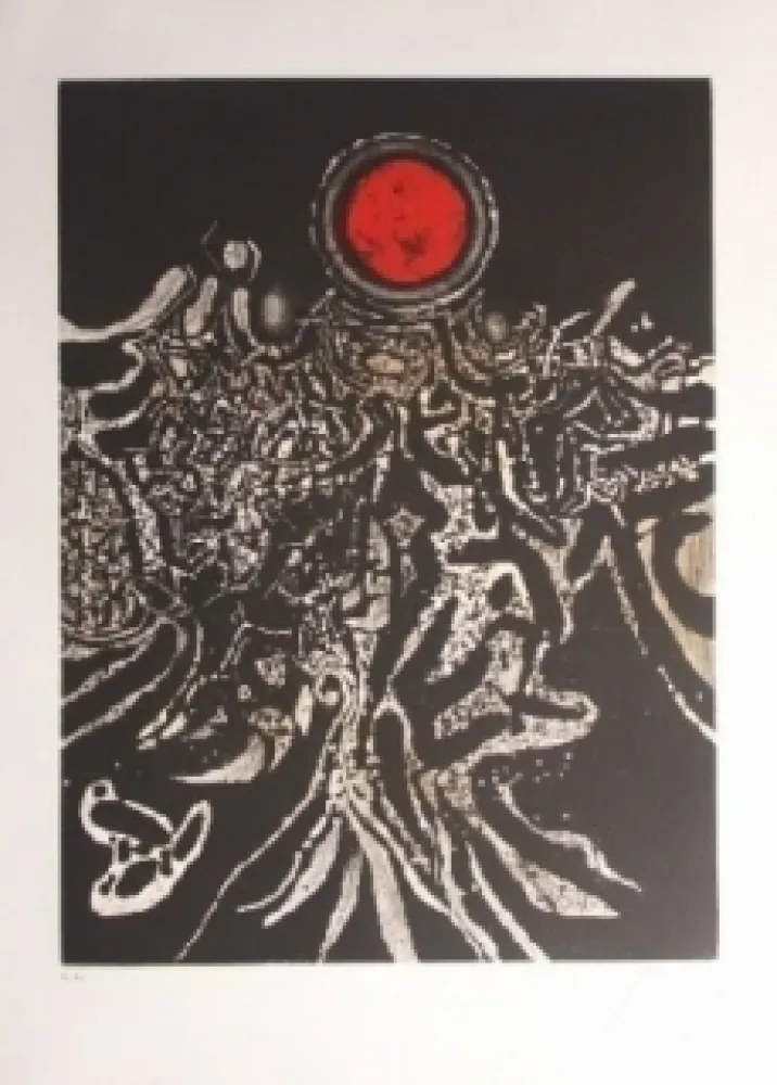 Etching And Aquatint Prassinos - Nuit marine