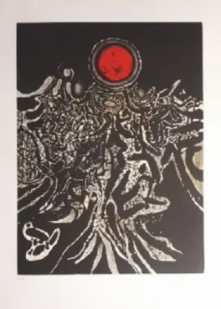 Etching And Aquatint Prassinos - Nuit marine