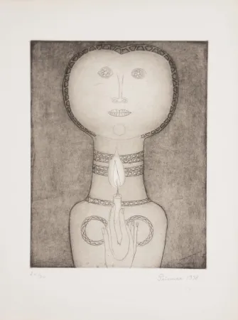 Engraving Prinner - Femme à la Bougie.