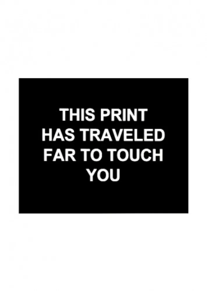 Etching Prouvost  - This print has traveled far to touch you