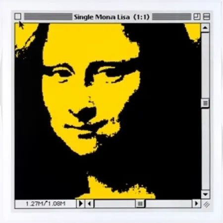 Lithograph Pusenkoff - Single Mona Lisa yellow for Barcelona