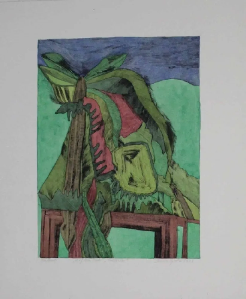 Drypoint Pyroth - Auf dem Tisch / Pallieter 