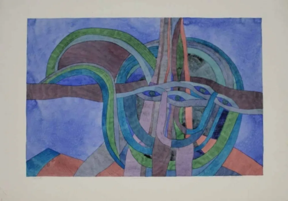 Etching And Aquatint Pyroth - Rundmasken