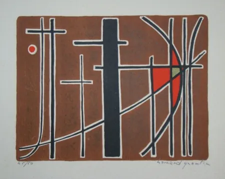 Lithograph Quentin - Composition, 1956