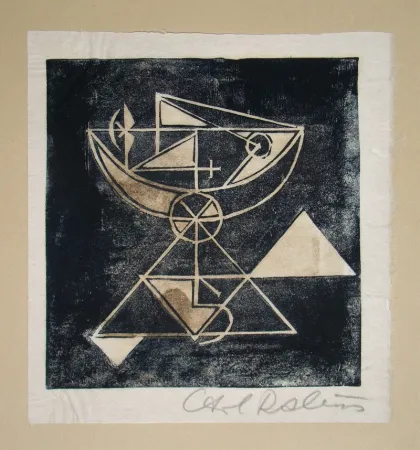 Woodcut Rabus - Composition pour Art Abstrait