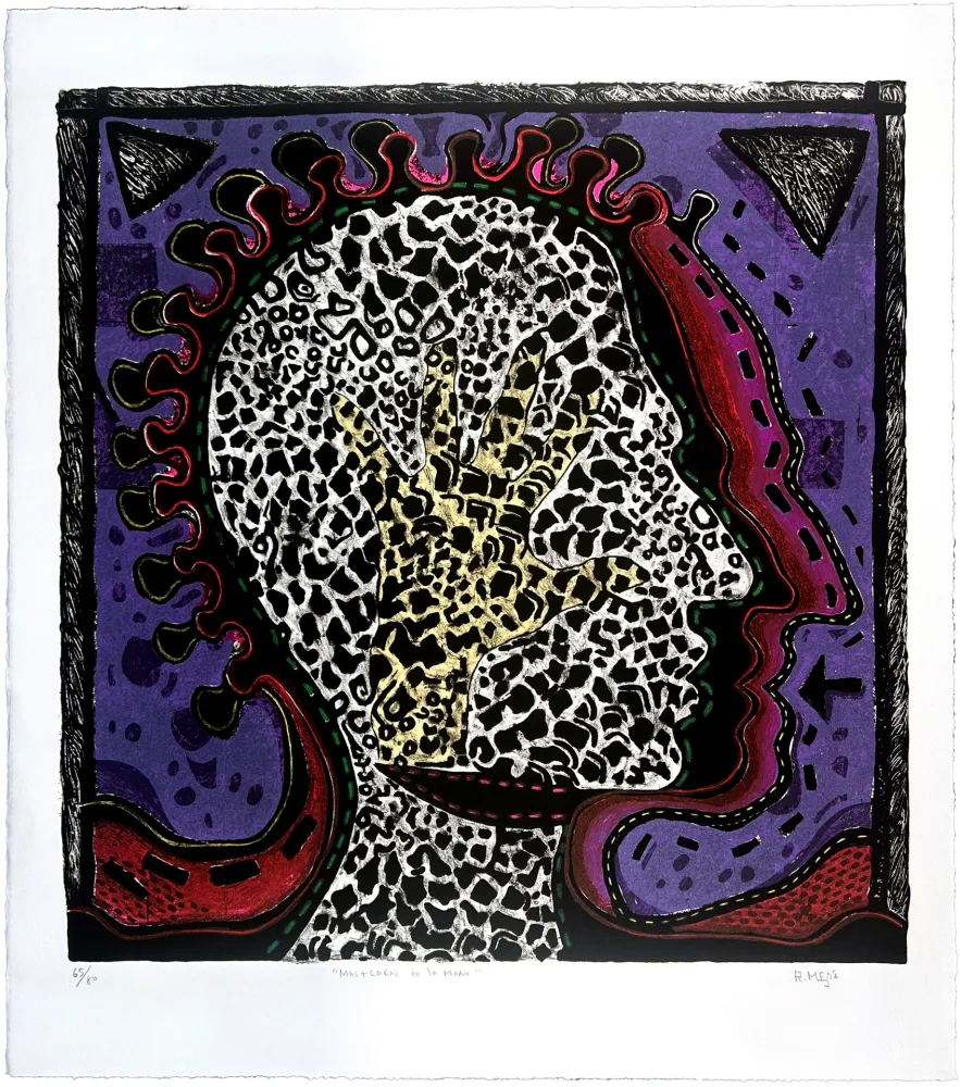 Lithograph Radhamès - Mas+caras de la mano