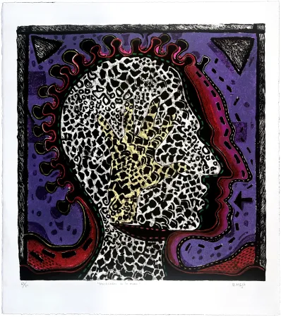 Lithograph Radhamès - Mas+caras de la mano