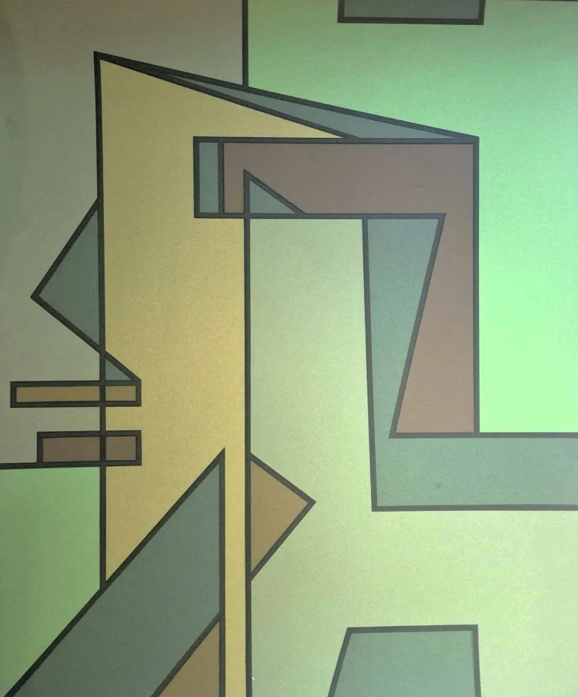 Lithograph Radice - Composizione Verde