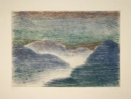 Engraving Raetz - Berglandschaft