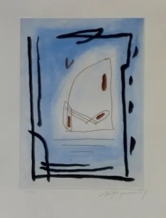 Etching And Aquatint Ràfols Casamada - Composition 10