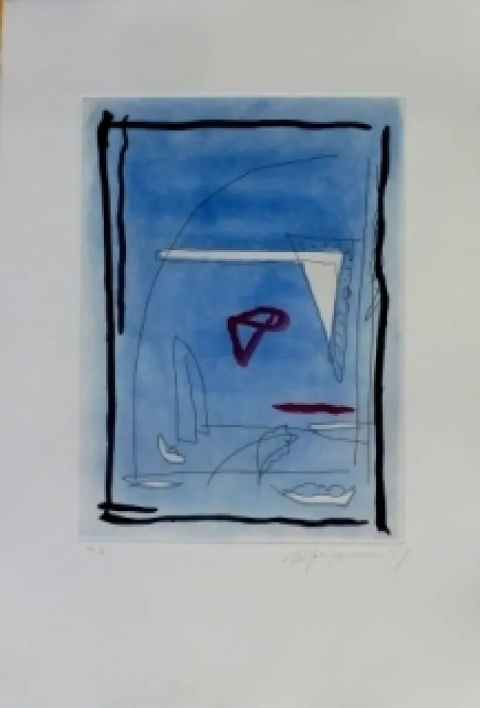 Etching And Aquatint Ràfols Casamada - Composition 12