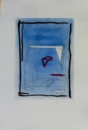 Etching And Aquatint Ràfols Casamada - Composition 12