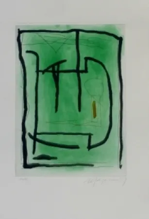 Etching And Aquatint Ràfols Casamada - Composition 14