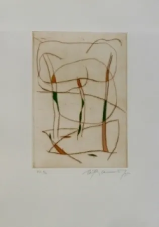 Etching And Aquatint Ràfols Casamada - Composition 15