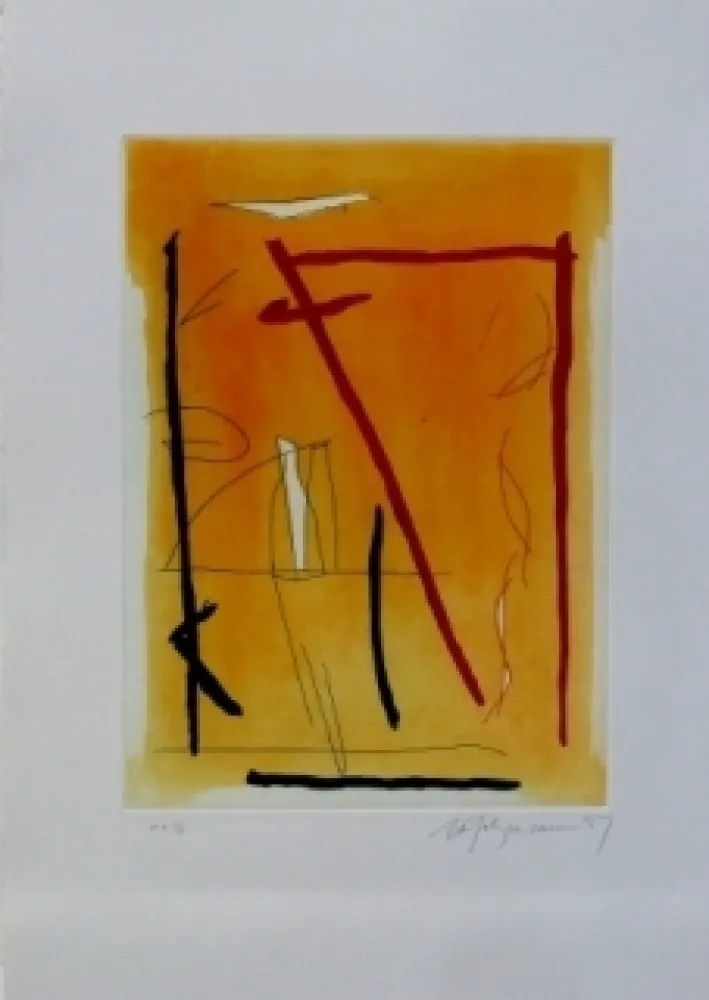 Etching And Aquatint Ràfols Casamada - Composition 16