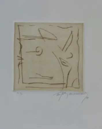 Drypoint Ràfols Casamada - Composition 28