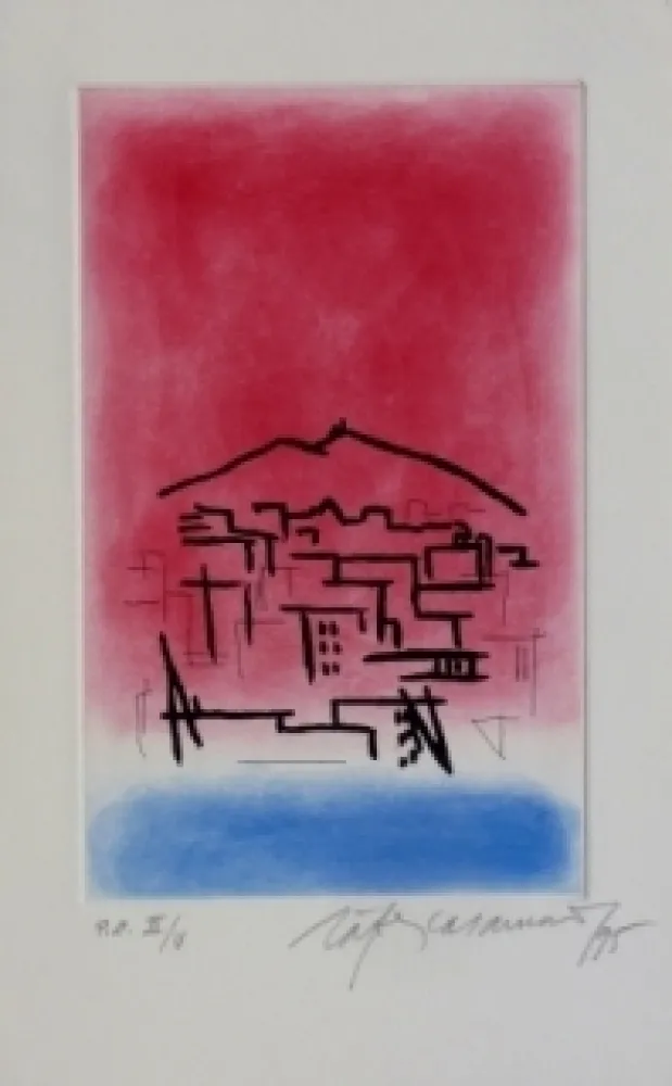 Etching And Aquatint Ràfols Casamada - Composition 4