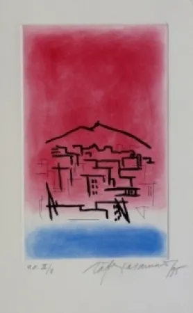 Etching And Aquatint Ràfols Casamada - Composition 4