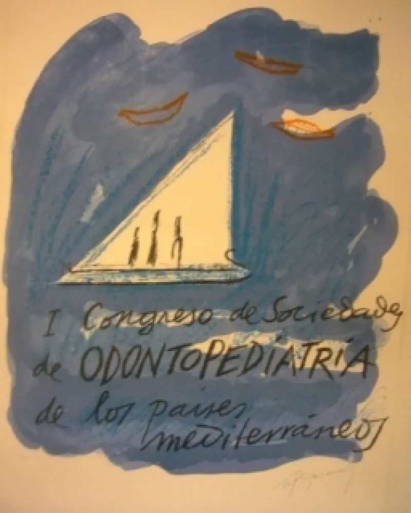 Lithograph Ràfols Casamada - I Congreso de Sociedada de ODONTOPEDIATRIA