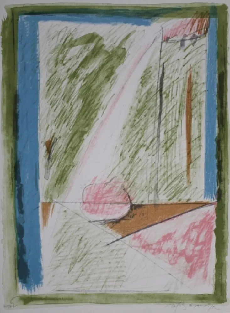 Lithograph Ràfols Casamada - Interiors 1